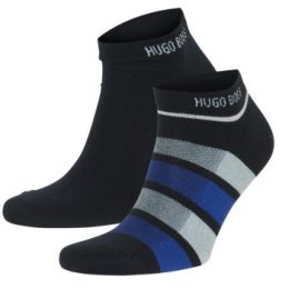 BOSS Block Stripe Ankle Sock 2-pack