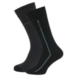 BOSS Logo Line Sock Strumpor 2P Svart Strl 39/42