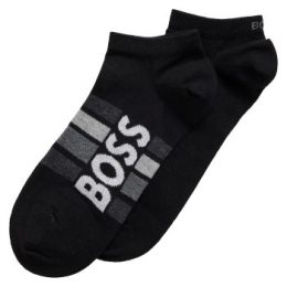 BOSS Stripe Cotton Ankle Socks Strumpor 2P Svart Strl 43/46