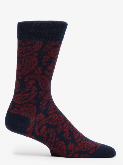 Blue & Burgundy Socks Montgomery