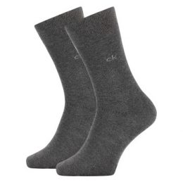 Calvin Klein Strumpor 2P Carter Casual Flat Knit Sock Mörkgrå Strl 43/46 Herr