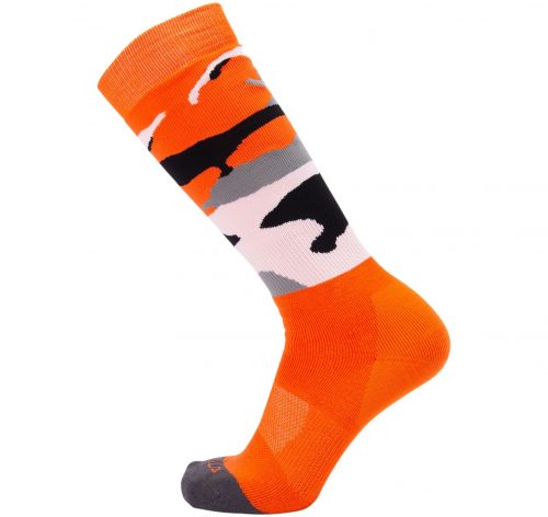Camo Ski Sock, Orange, M, Bula