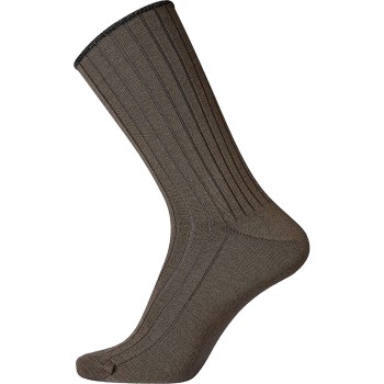 Egtved Strumpor Wool No Elastic Rib Socks Mörkbrun Strl 40/45