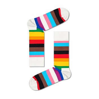 Happy socks Strumpor Pride Stripe Sock Vit Mönstrad bomull Strl 36/40