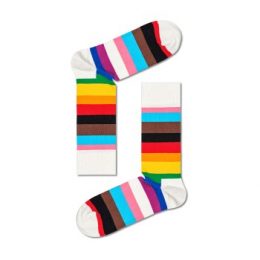 Happy socks Strumpor Pride Stripe Sock Vit Mönstrad bomull Strl 41/46