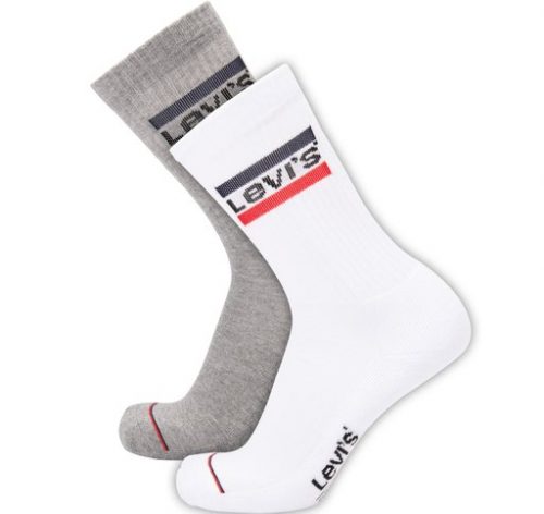 Levis 144ndl Regular Cut Sprtw, White / Grey, 39-42, Strumpor