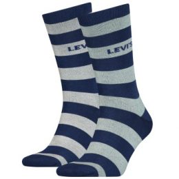 Levis Strumpor 2P Rugby Stripe Regular Socks Blå Strl 39/42