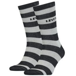 Levis Strumpor 2P Rugby Stripe Regular Socks Svart Strl 43/46