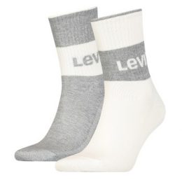Levis Strumpor 2P Unisex Sustainable Short Cut Socks Vit/Grå Strl 39/42