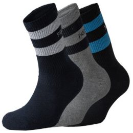 Panos Emporio Strumpor 3P Sports Stripe Crew Sock Svart/Grå One Size Herr