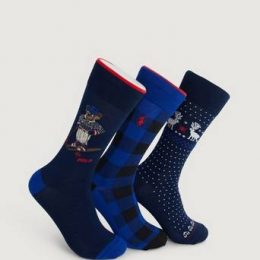 Polo Ralph Lauren 3-Pack Strumpor Giftbox Bears Sock Blå
