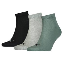 Puma Strumpor 3P Quarter Socks Grön Strl 39/42