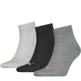 Puma Strumpor 3P Quarter Socks Mörkgrå Strl 39/42