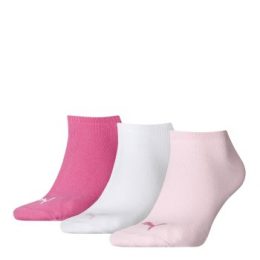 Puma Strumpor 3P Sneaker Socks Rosa/Vit Strl 39/42