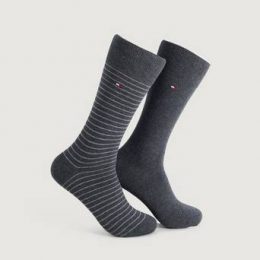 Tommy Hilfiger 2-Pack TH Men Small Sock 2P Grå