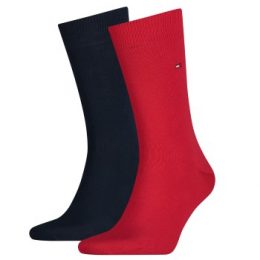 Tommy Hilfiger Strumpor 2P Men Classic Sock Blå/Röd Strl 43/46 Herr