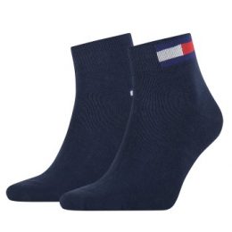 Tommy Hilfiger Strumpor 2P Men Flag Quarter Socks Marin Strl 39/42 Herr