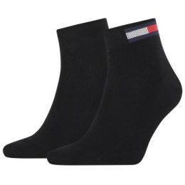 Tommy Hilfiger Strumpor 2P Men Flag Quarter Socks Svart Strl 39/42 Herr