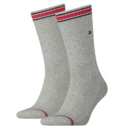 Tommy Hilfiger Strumpor 2P Men Iconic Sport Sock Grå bomull Strl 43/46 Herr