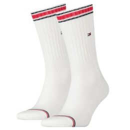 Tommy Hilfiger Strumpor 2P Men Iconic Sport Sock Vit bomull Strl 43/46 Herr