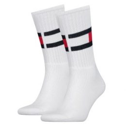 Tommy Hilfiger Strumpor Flag Sock Vit Strl 35/38