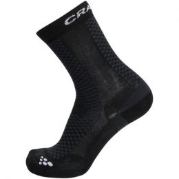Warm Mid 2-Pack Sock, Black/White, 37-39, Craft