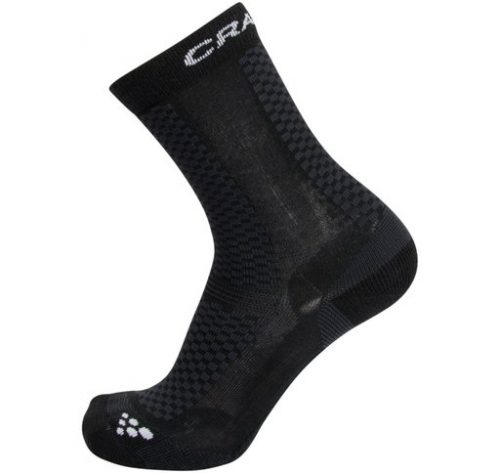 Warm Mid 2-Pack Sock, Black/White, 37-39, Craft